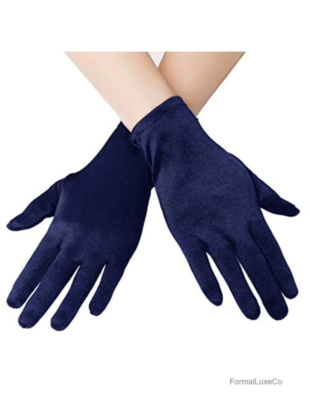 Wrist Length Satin Gloves for Women Opera Party Accessory